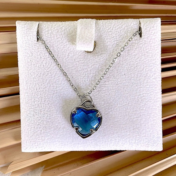 Swarovski Blue Heart Necklace - Picture 3 of 8